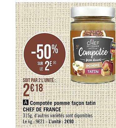compotée pomme façon tatin chef de france