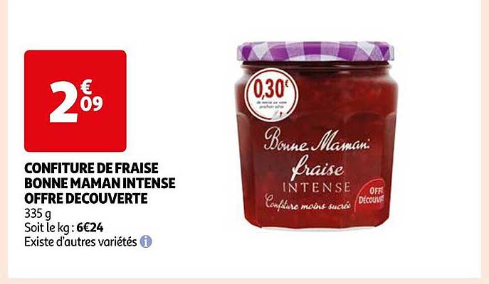 confiture de fraise bonne maman intense offre découverte