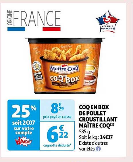 coq en box de poulet croustillant maître coq