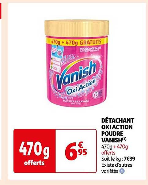 détachant oxi action poudre vanish