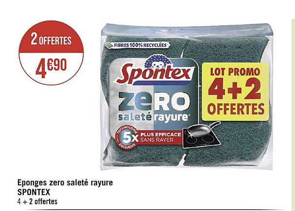 éponges zéro saleté rayure spontex