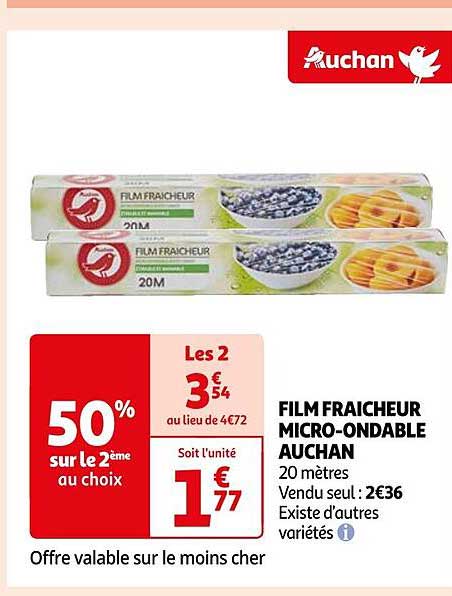 film fraîcheur micro-ondable auchan