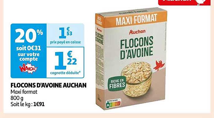 flocons d'avoine auchan