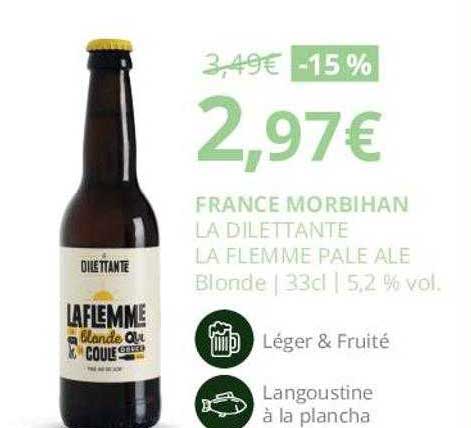 france morbihan la dilettante la flemme pale ale blonde 5.2% vol.