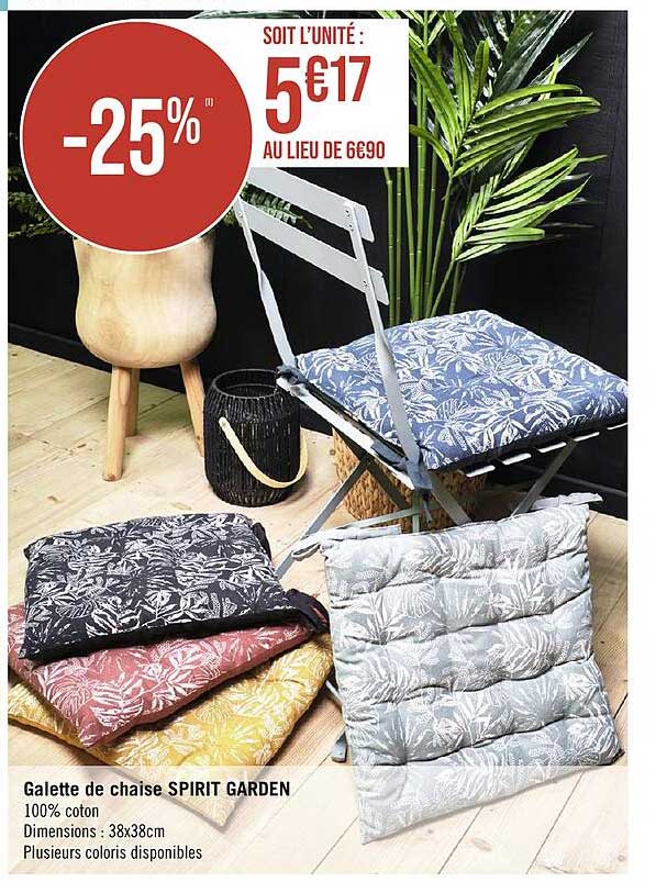 Galette De Chaise Spirit Garden