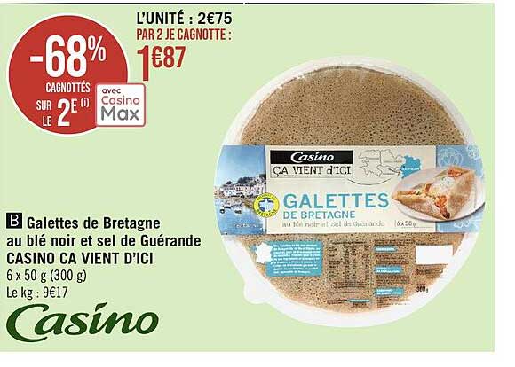 galettes de bretagne au blé noir et sel de guérande casino ça vient d'ici