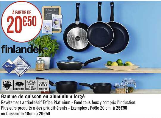 gamme de cuisson en aluminium forgé finlandek^