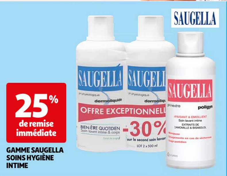 Gamme Saugella Soins Hygiène Intime