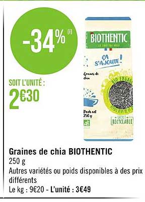 Graines De Chia Biothentic