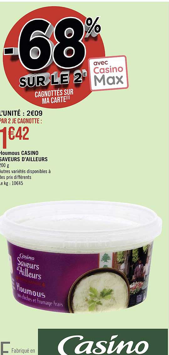 houmous casino saveurs d'ailleurs