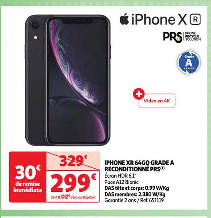 IPhone Xr 64go Grade A Reconditionné Prs