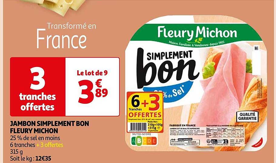 jambon simplement bon fleury michon