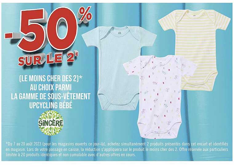 la gamme de sous-vêtement upcycling bébé sincère