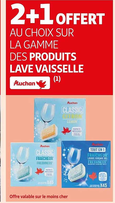 la gamme des produits lava vaisselle auchan