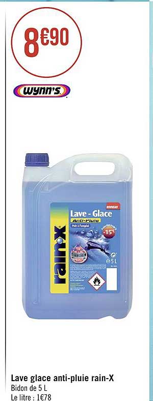 lave glace anti-pluie rain-X wynn's