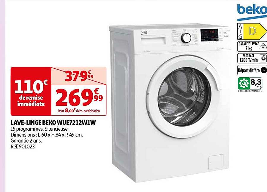 lave-linge beko wue7212w1w