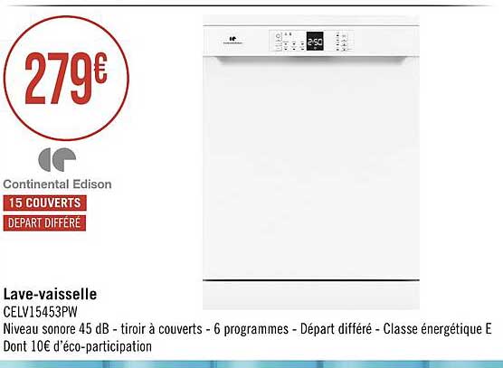 lave-vaisselle continental edison