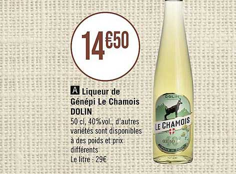 liqueur de génépi le chamois dolin