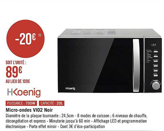 micro-ondes vi02 noir hkoenig