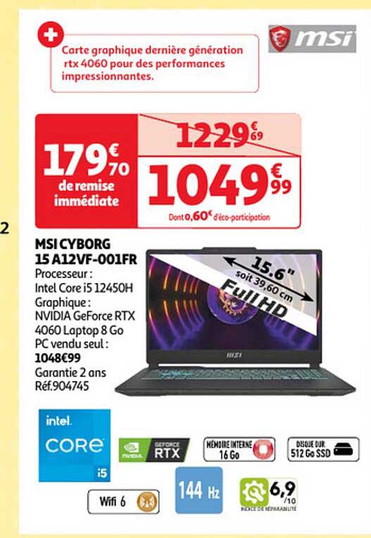Msi Cyborg 15 A12vf-001fr