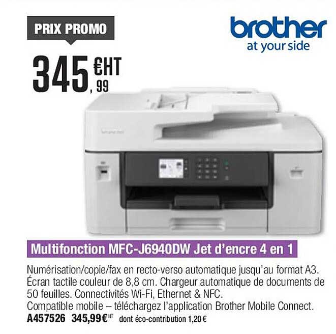 multifonction mfc-j6940dw jet d'encre 4 en 1 brother