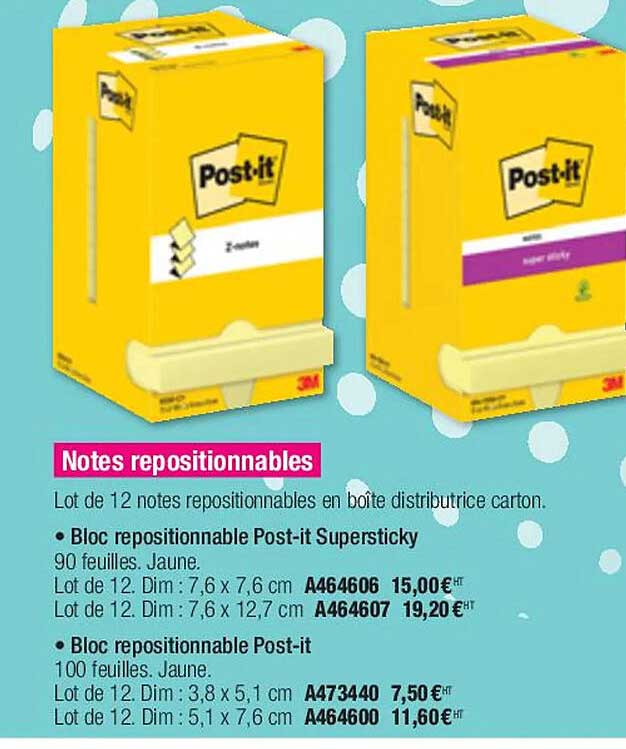 notes repositionnables post-it