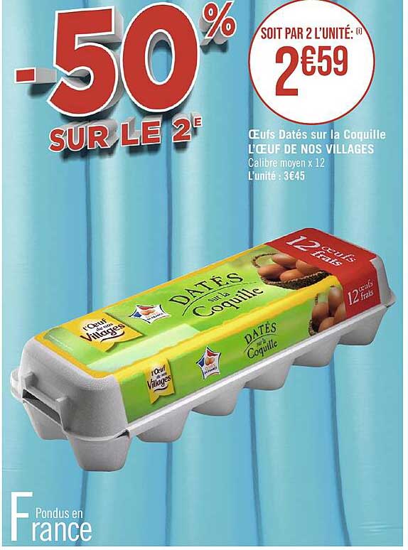 œufs datés sur la coquille l'œuf de nos villages