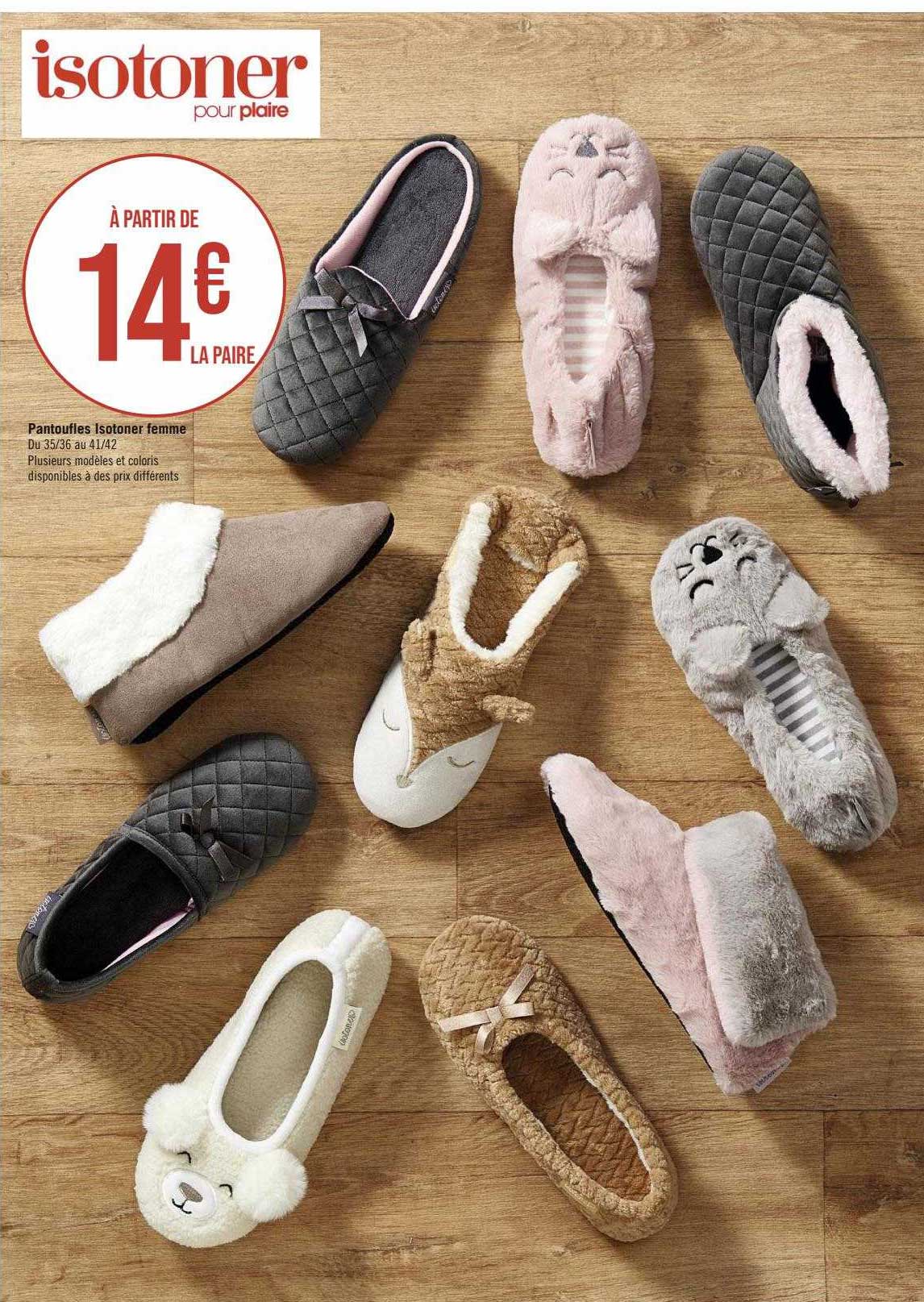 Pantoufles Isotoner Femme