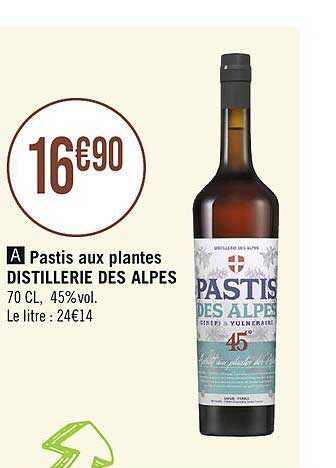 pastis aux plantes distillerie des alpes
