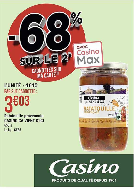 Ratatouille Provençale Casino ça Vient D'ici