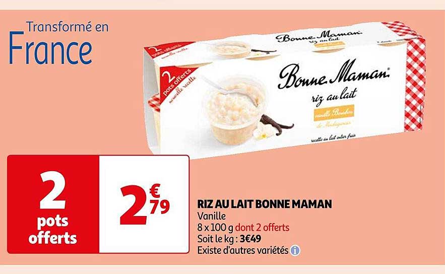 riz au lait bonne maman