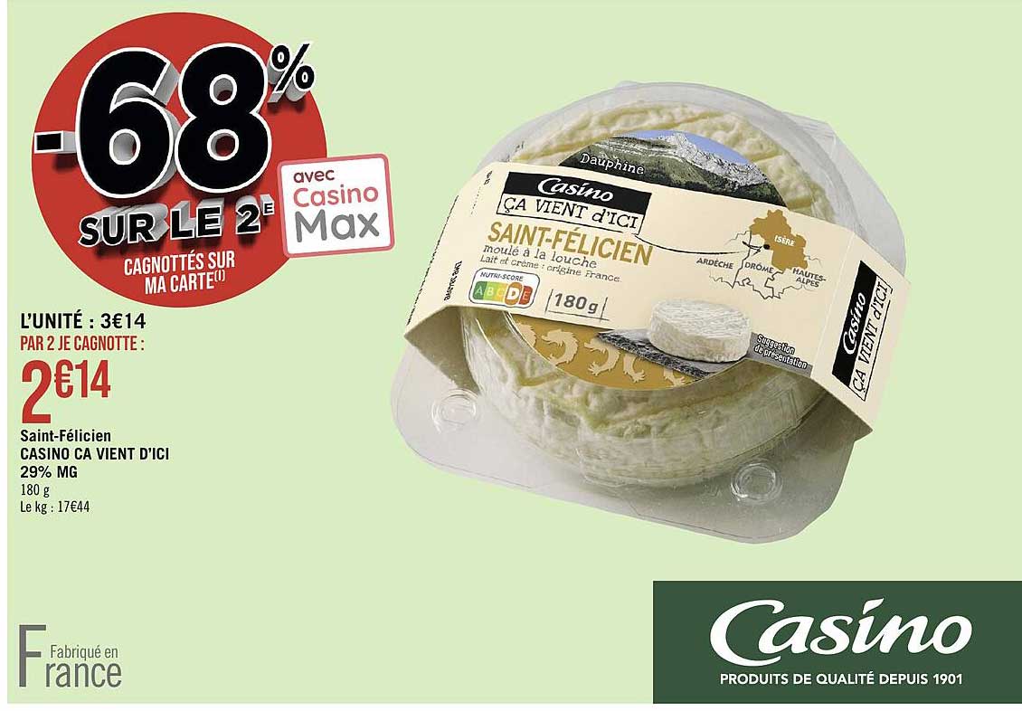 saint-félicien casino ça vient d'ici 29% mg