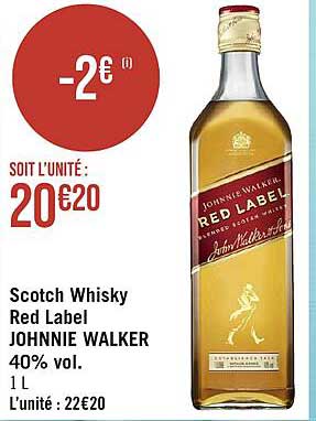 scotch whisky red label johnnie walker 40% vol.