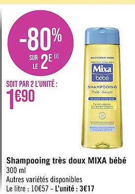 shampooing très doux mixa bébé