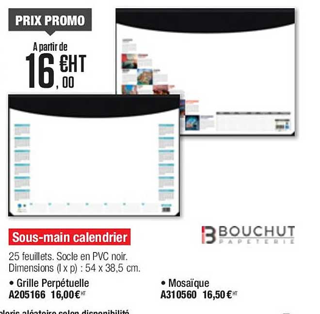 Sous-main Calendrier