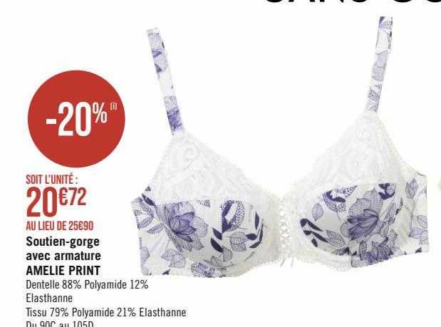 soutien-gorge avec armature amelie print