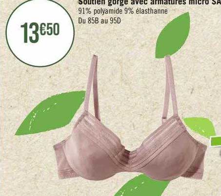 soutien gorge avec armatures micro sam