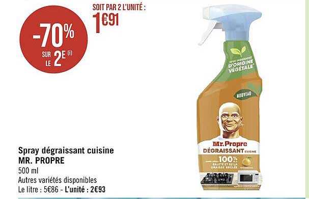 spray dégraissant cuisine mr. propre