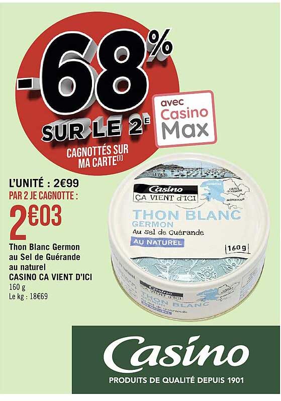thon blanc germon au sel de guérande au naturel casino ça vient d'ici