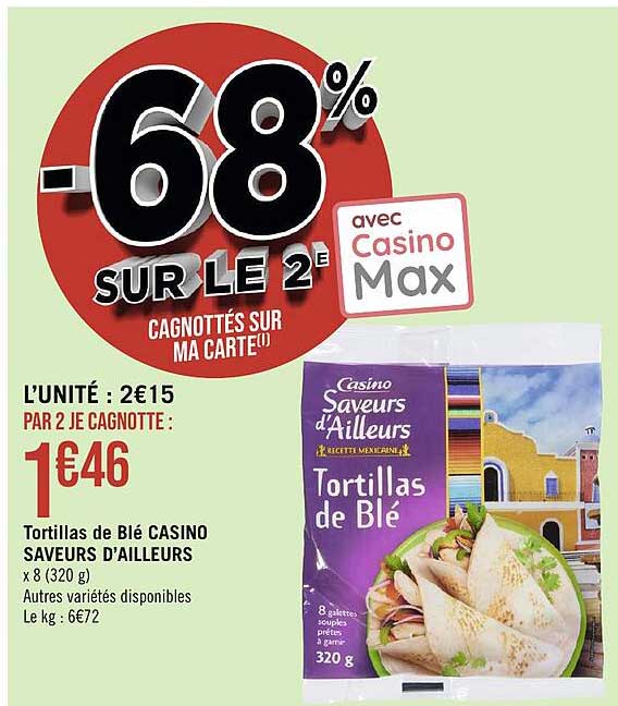 Tortillas De Blé Casino Saveurs D'ailleurs