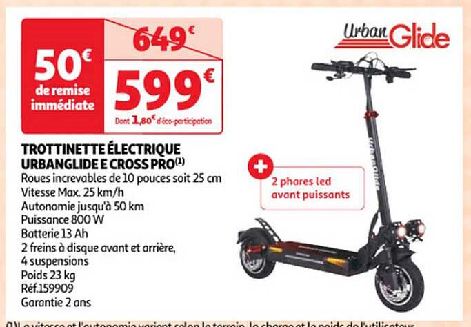 trottinette électrique Urban glide e cross pro