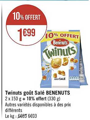 Twinuts Goût Salé Benenuts