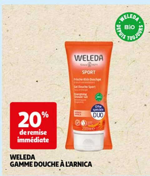 weleda gamme douche à l'arnica