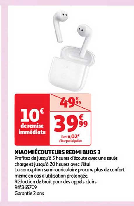 xiaomi écouteurs redmi buds 3