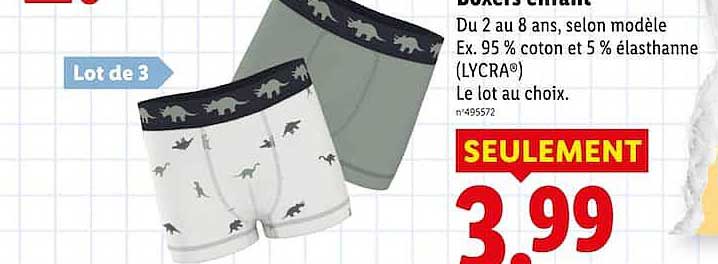 Boxers enfant