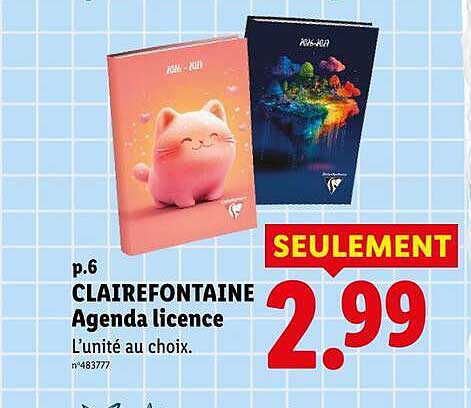 CLAIREFONTAINE Agenda licence