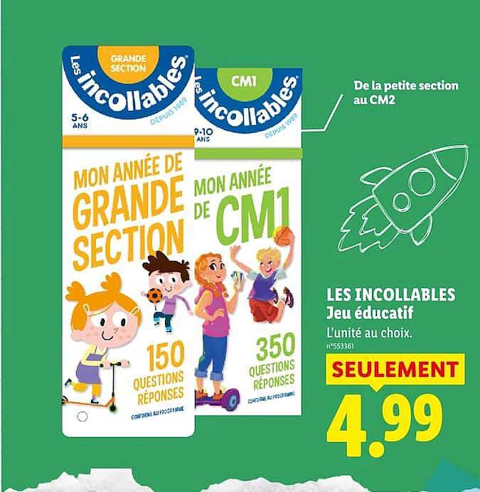 Les incollables Jeux éducatif