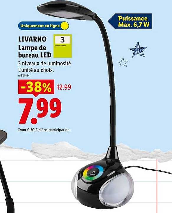 LIVARNO Lampe de bureau LED