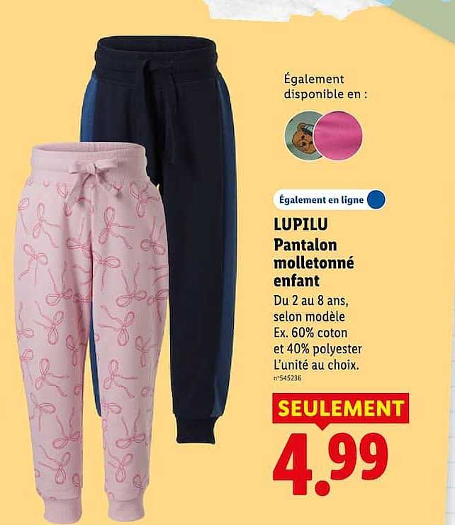 LUPILU Pantalon molletonné enfant