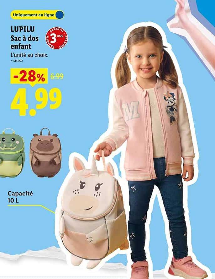 LUPILU Sac à dos enfant